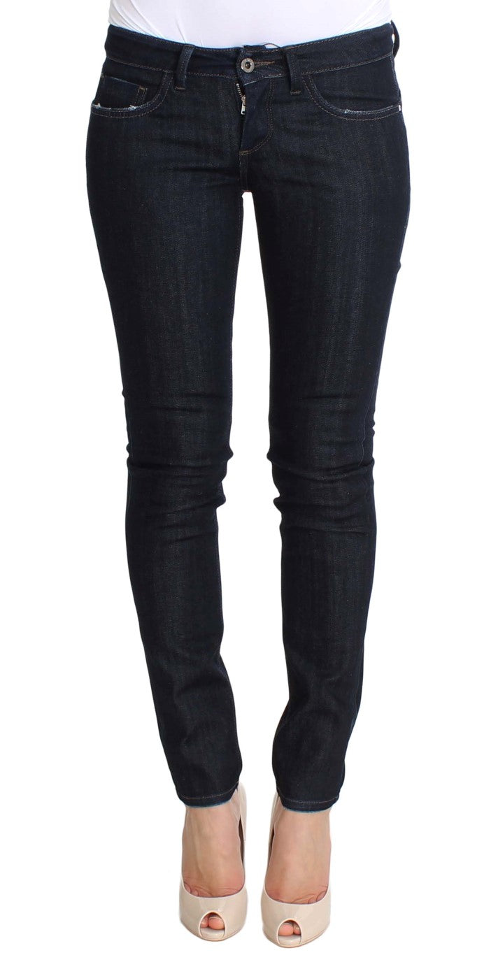 Jeans slim fit in cotone elasticizzato blu