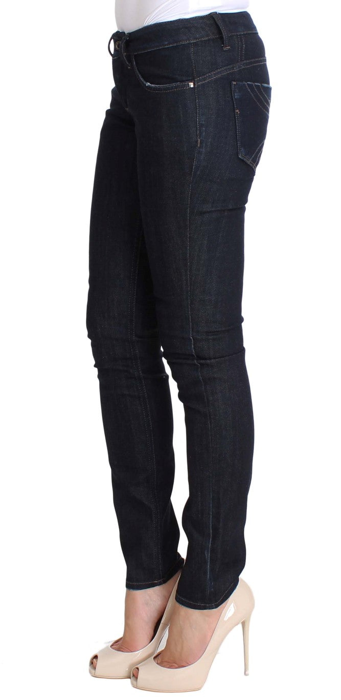 Jeans slim fit in cotone elasticizzato blu
