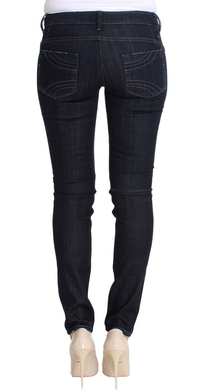 Jeans slim fit in cotone elasticizzato blu