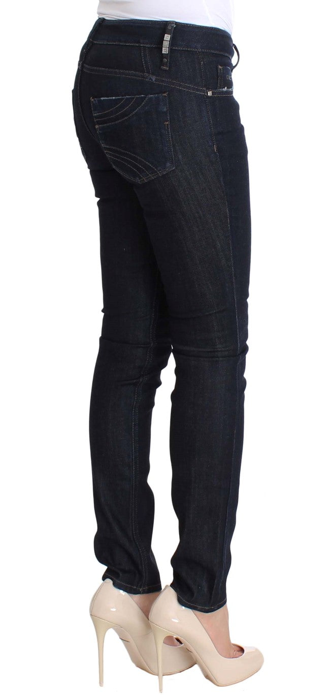 Jeans slim fit in cotone elasticizzato blu