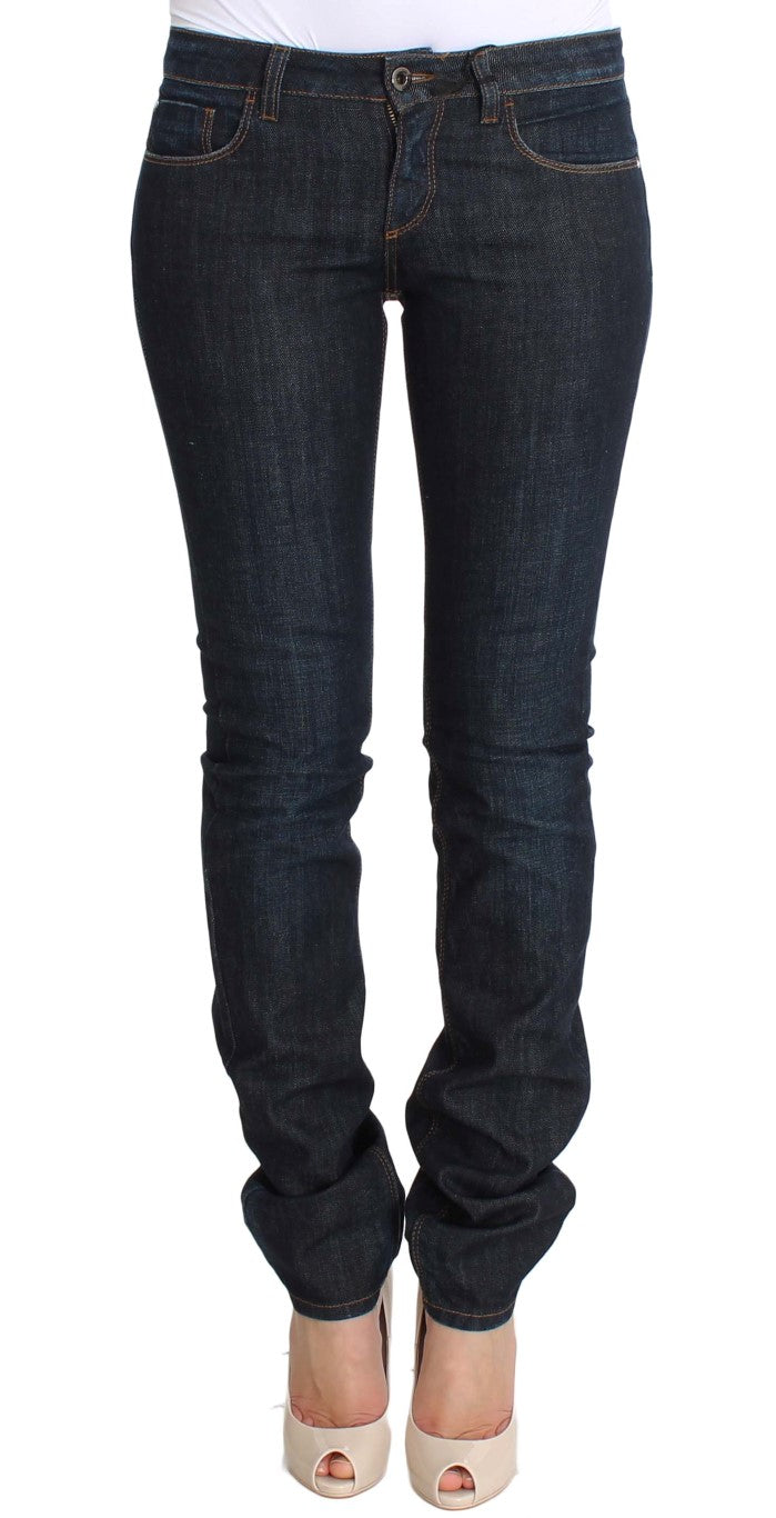 Jeans slim fit in cotone elasticizzato blu