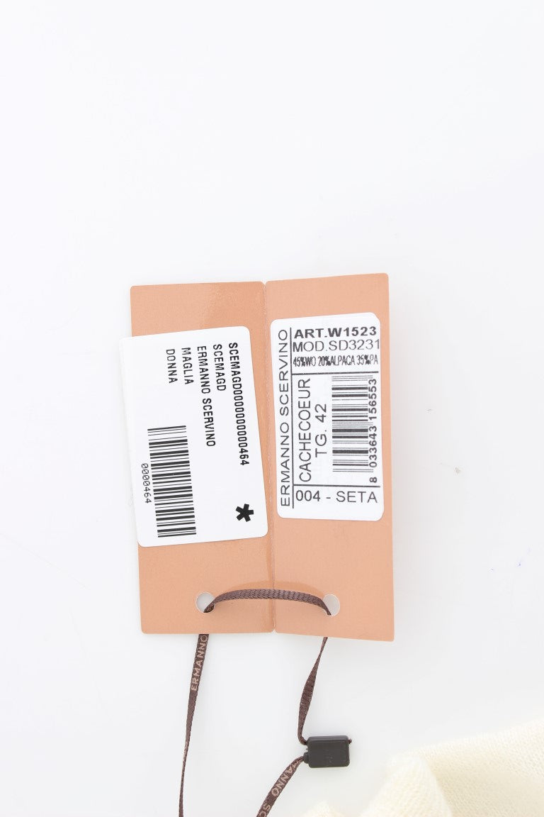 Cárdigan de lana blanco