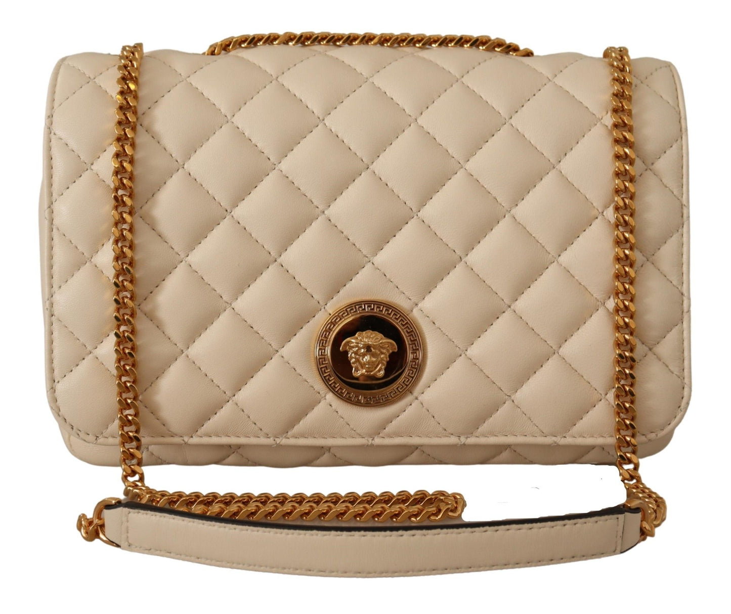 Bolso De Hombro Medusa De Piel De Napa Blanco