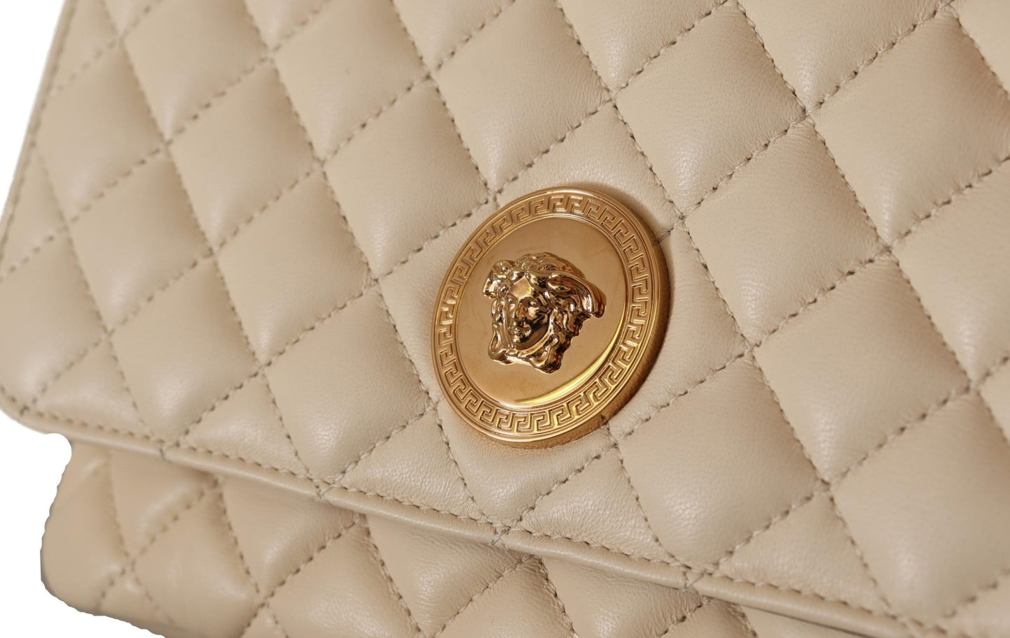 Bolso De Hombro Medusa De Piel De Napa Blanco