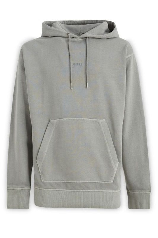 Sudadera con capucha y detalles del logo en algodón gris