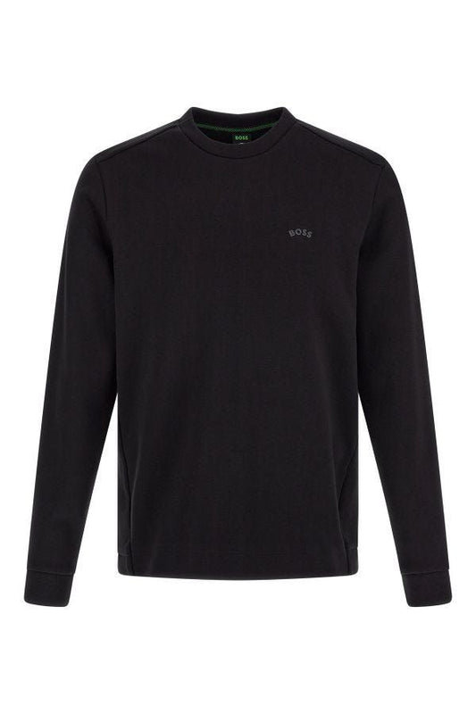 Sudadera con detalles de logo en algodón negro