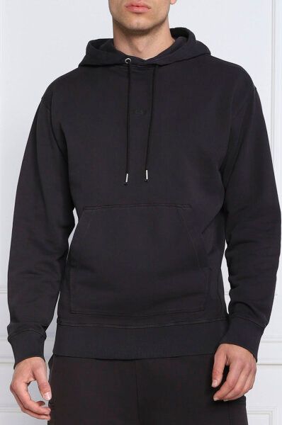 Sudadera con capucha y detalles del logo en algodón azul oscuro