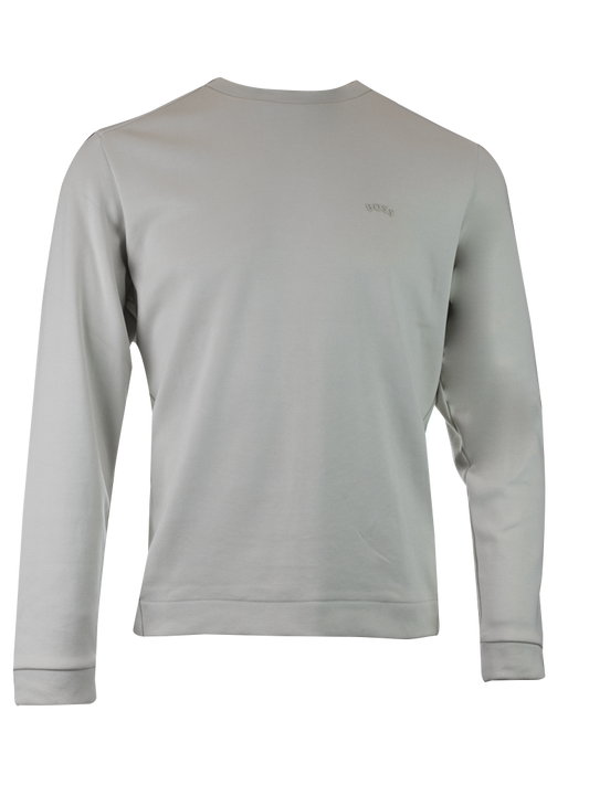 Sudadera De Algodón Con Cuello Redondo En Beige