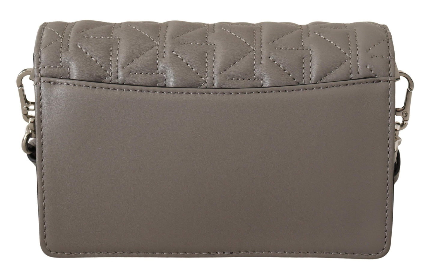Bolso bandolera de cuero gris claro