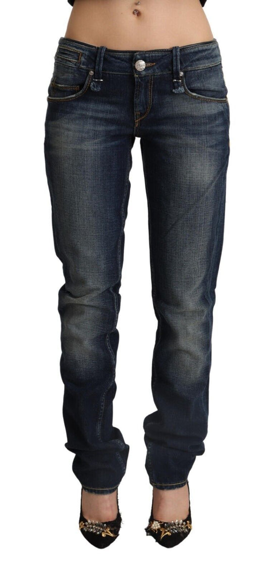 Acht Chic Jeans Skinny Blu Scuro a Vita Bassa