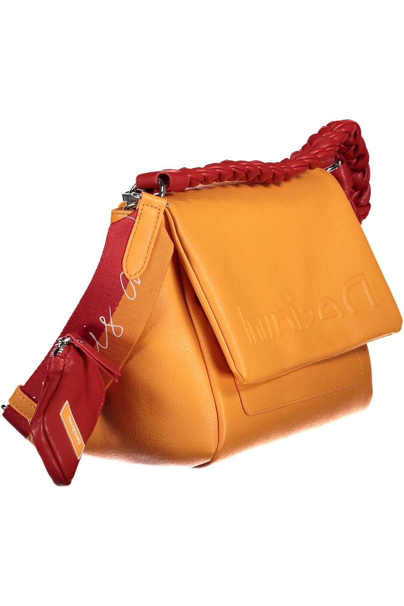 Desigual – Schicke, orange Umhängetasche mit kontrastierenden Details