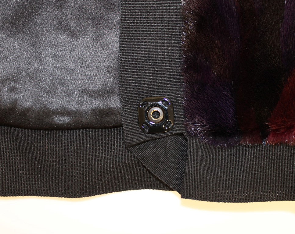 Sciarpa Foulard in pelliccia di VISONE viola