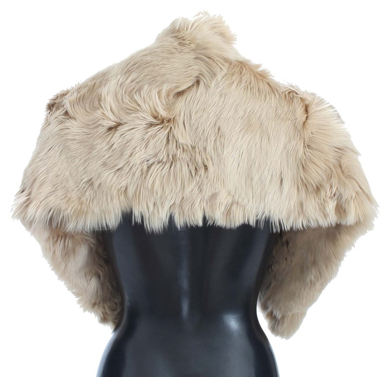 Sciarpa con colletto in alpaca beige