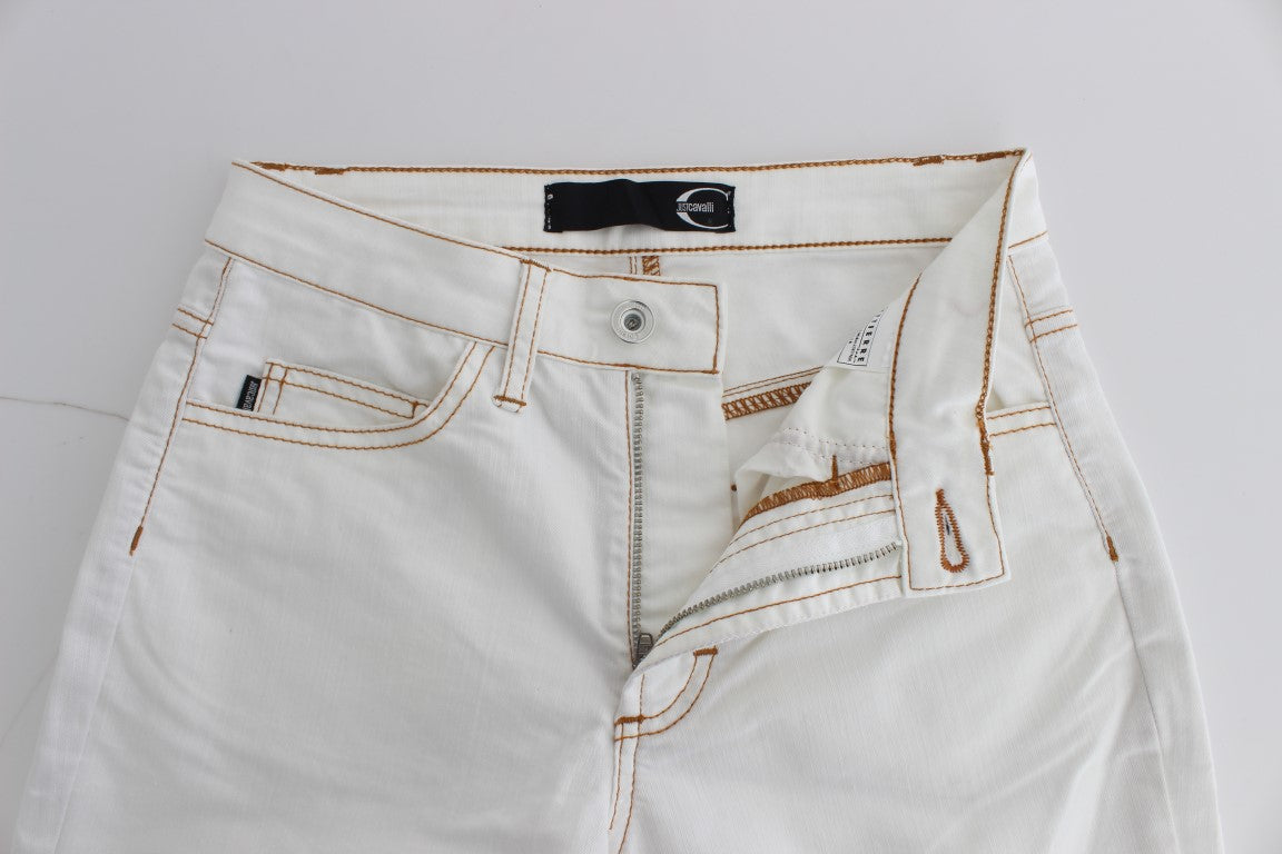 Jeans slim fit in misto cotone bianco