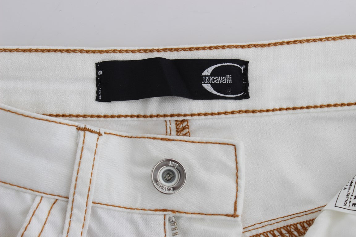 Jeans slim fit in misto cotone bianco