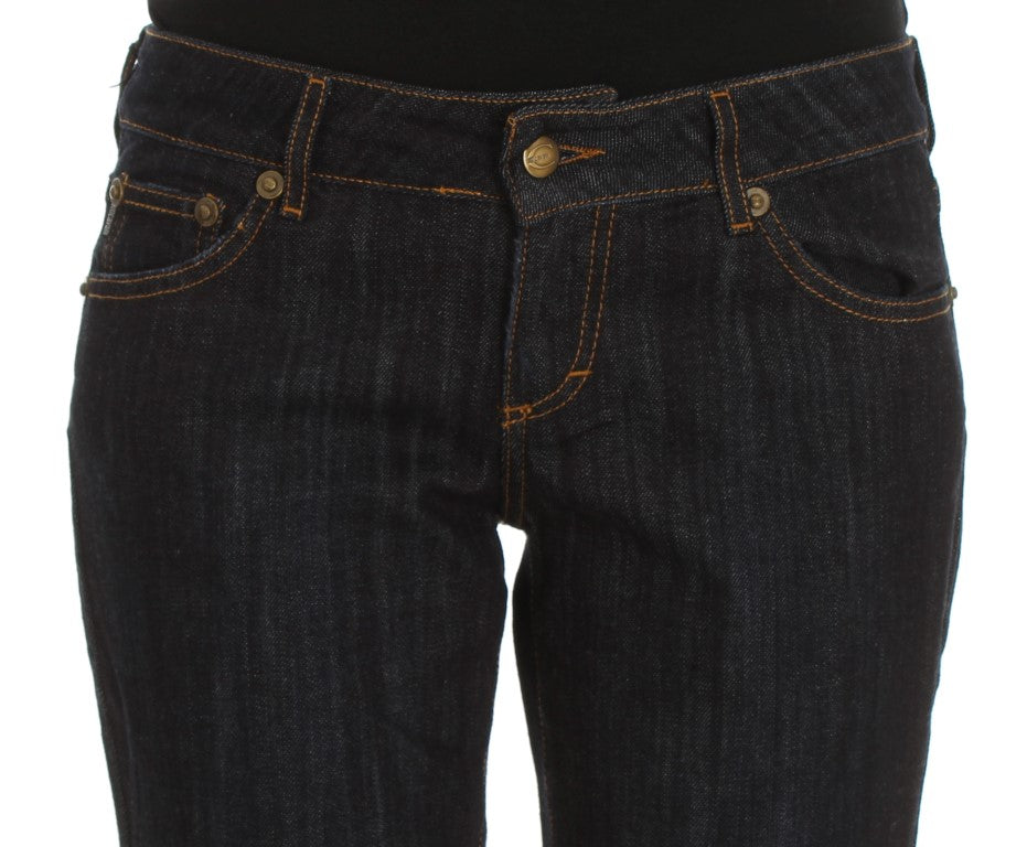Jeans stretch dal taglio dritto in cotone blu