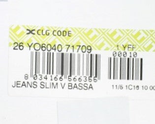 Jeans stretch dal taglio dritto in cotone blu