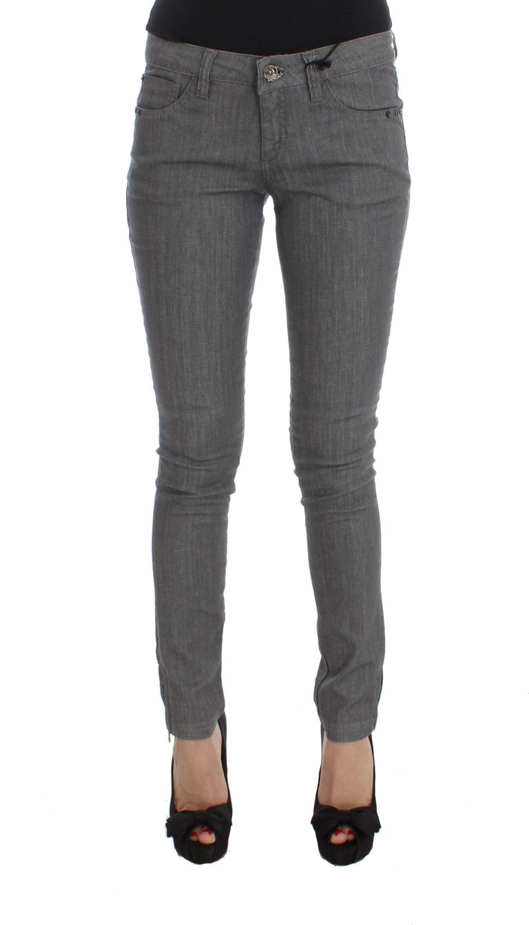 Jeans slim fit in misto cotone grigio
