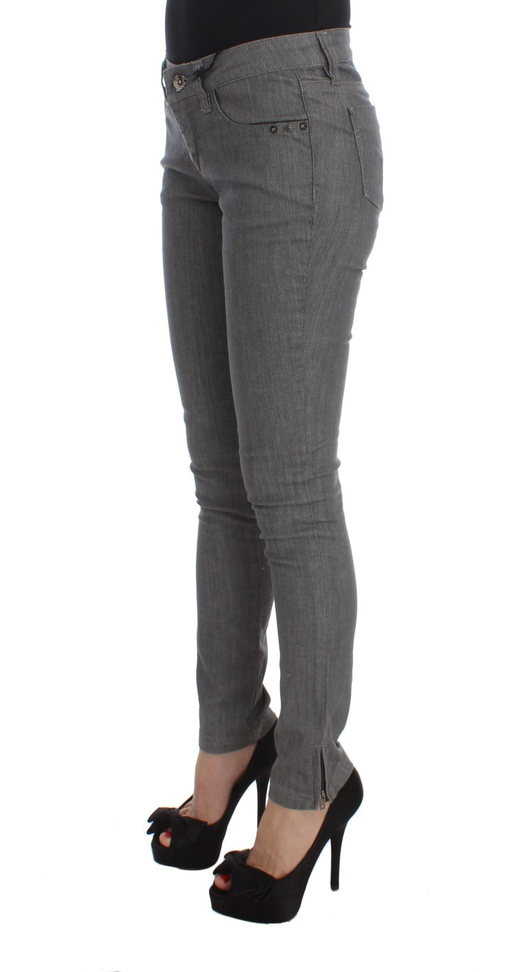 Jeans slim fit in misto cotone grigio