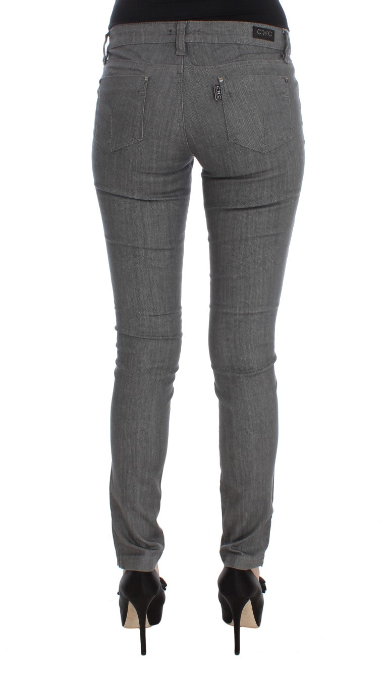Jeans slim fit in misto cotone grigio