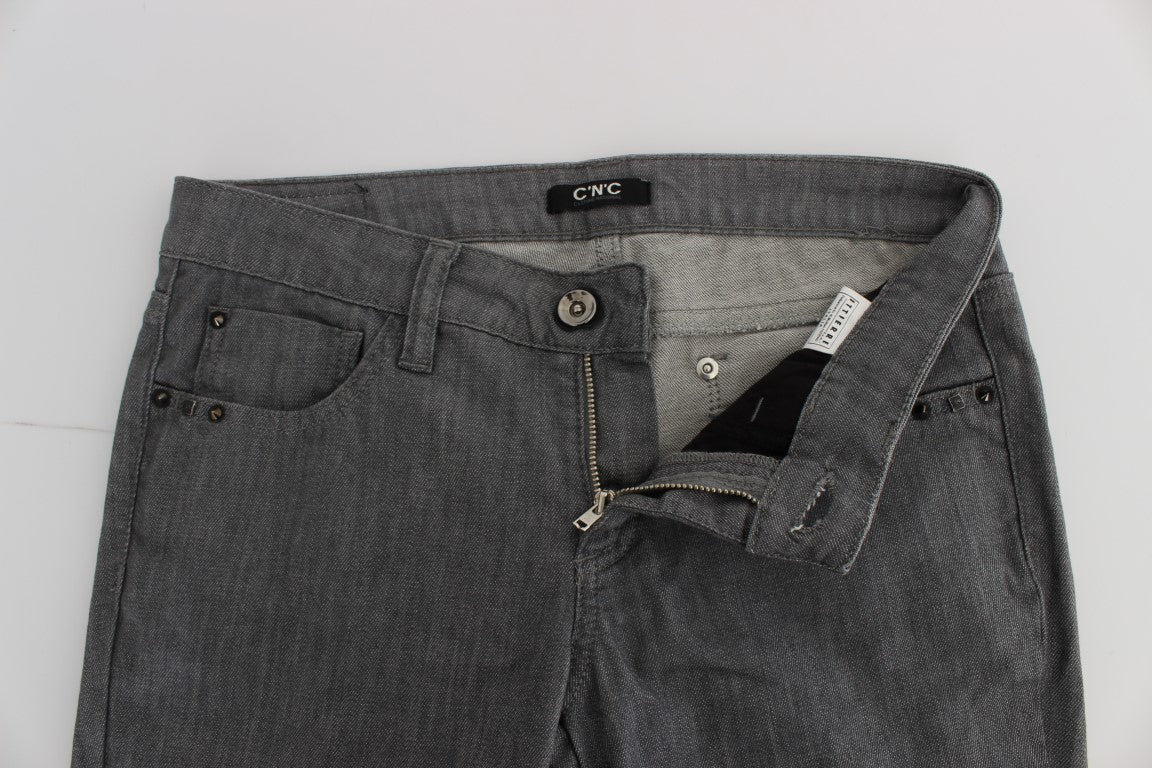 Jeans slim fit in misto cotone grigio