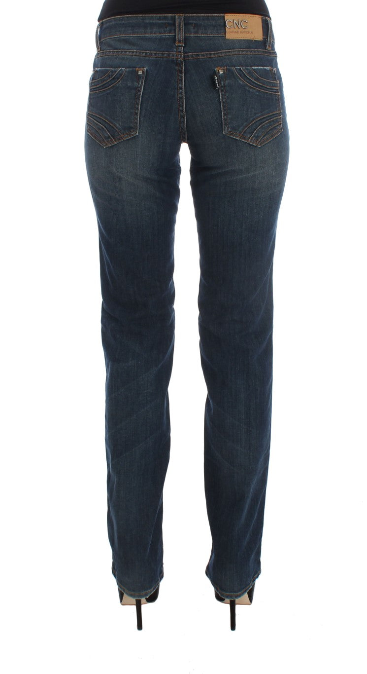 Vaqueros bootcut de mezcla de algodón azul
