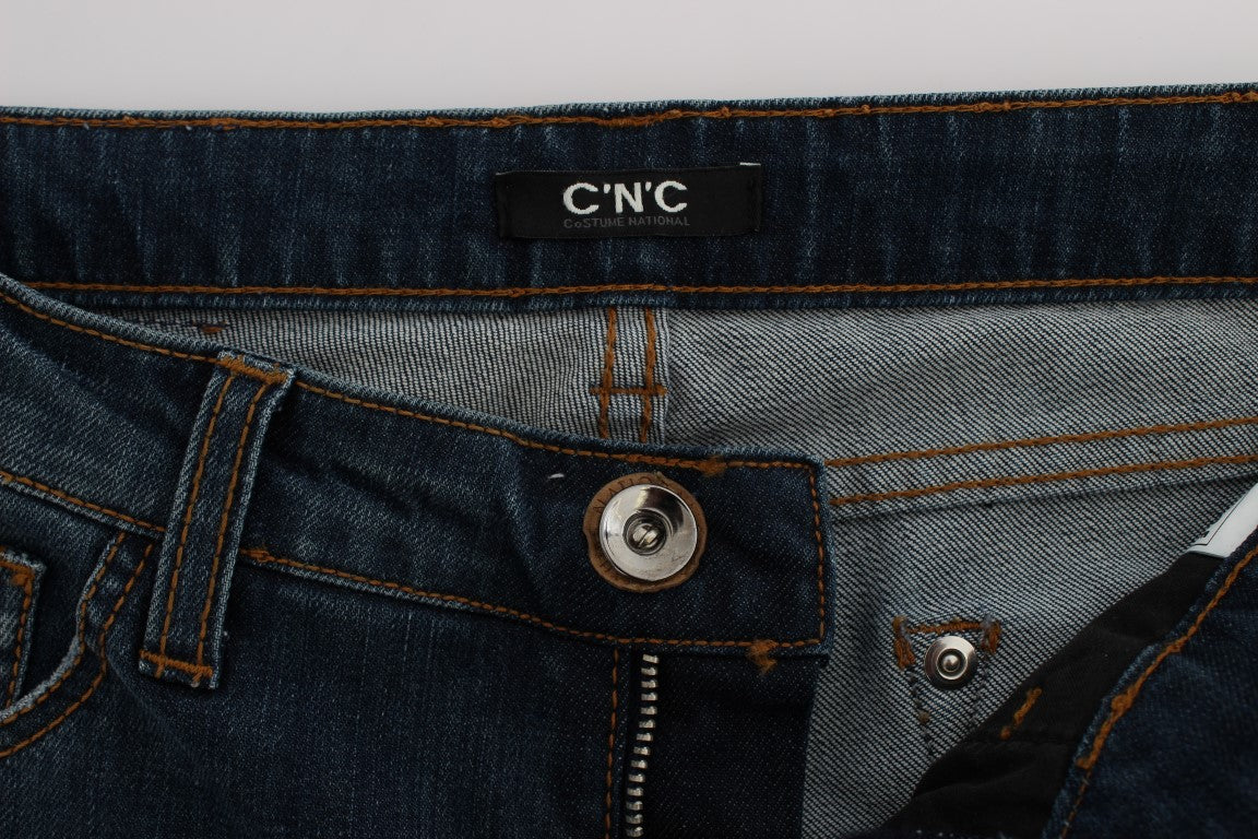 Vaqueros bootcut de mezcla de algodón azul