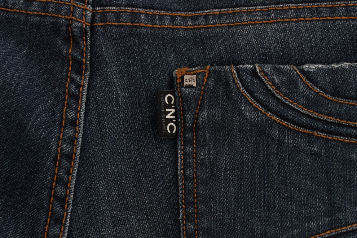 Vaqueros bootcut de mezcla de algodón azul