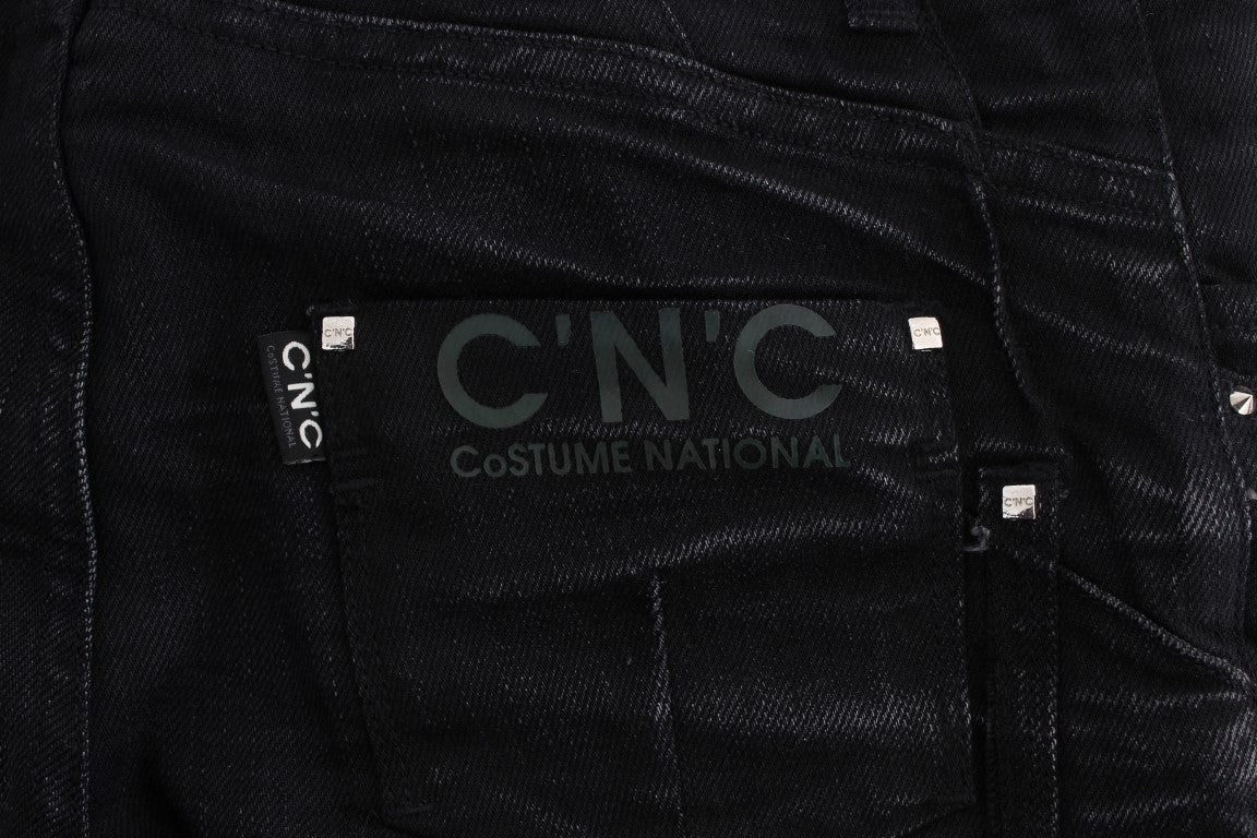 Jeans slouchy noirs élégants Costume National pour les créateurs de tendances