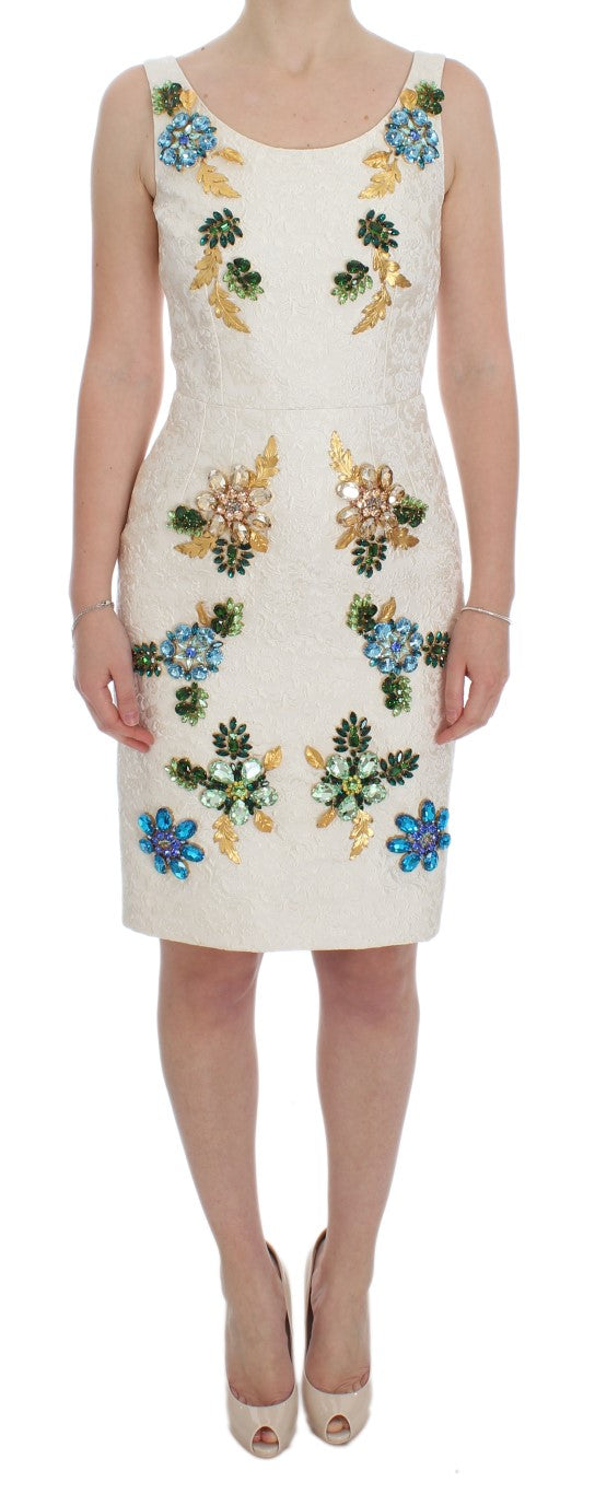 Dolce & Gabbana Elegantes Etuikleid aus Blumenbrokat