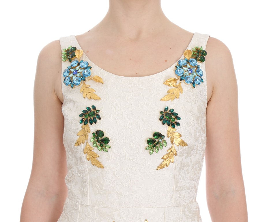 Dolce & Gabbana Elegantes Etuikleid aus Blumenbrokat