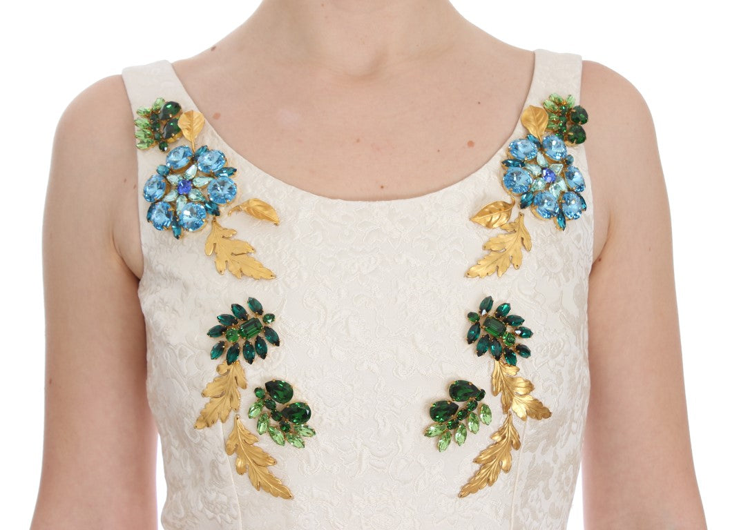 Dolce & Gabbana Elegantes Etuikleid aus Blumenbrokat