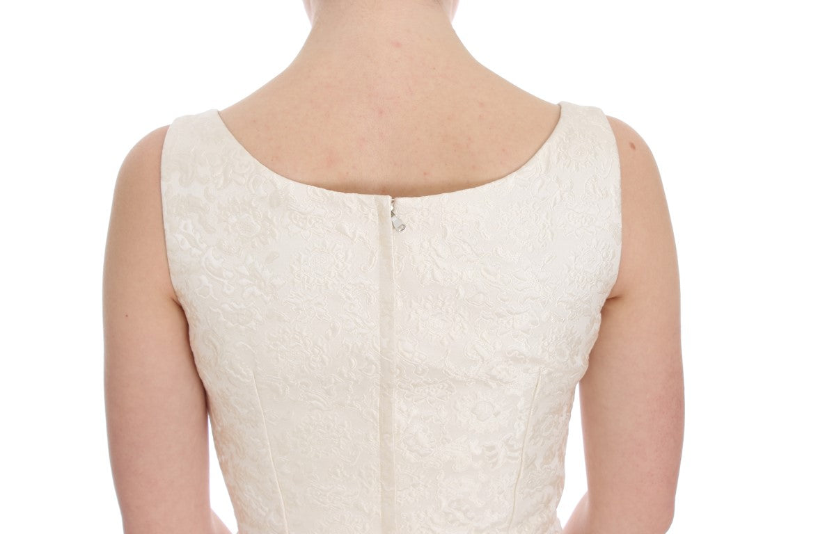 Dolce & Gabbana Elegantes Etuikleid aus Blumenbrokat