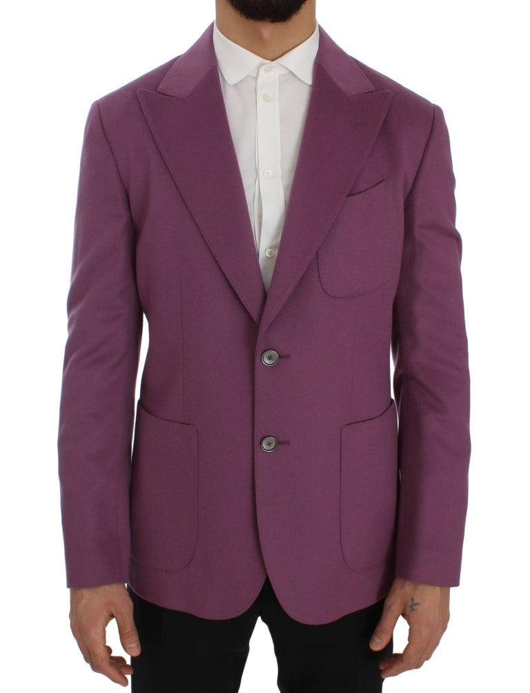 Blazer élégant en mélange de cachemire et soie violet Dolce & Gabbana