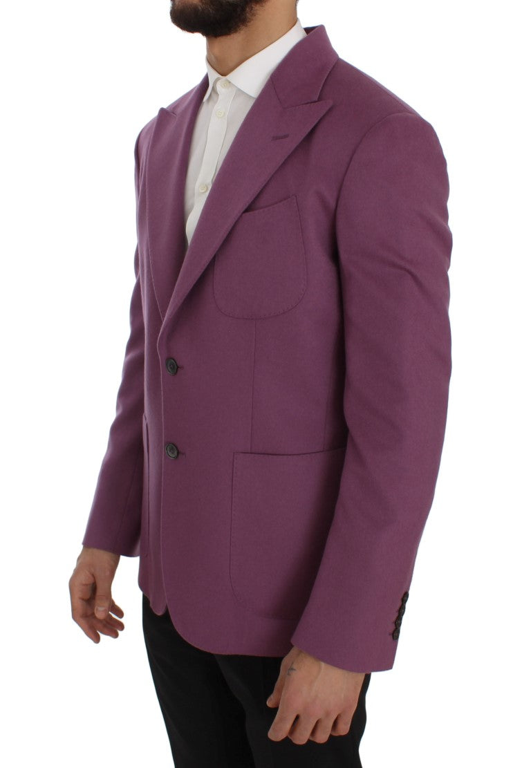 Blazer élégant en mélange de cachemire et soie violet Dolce & Gabbana