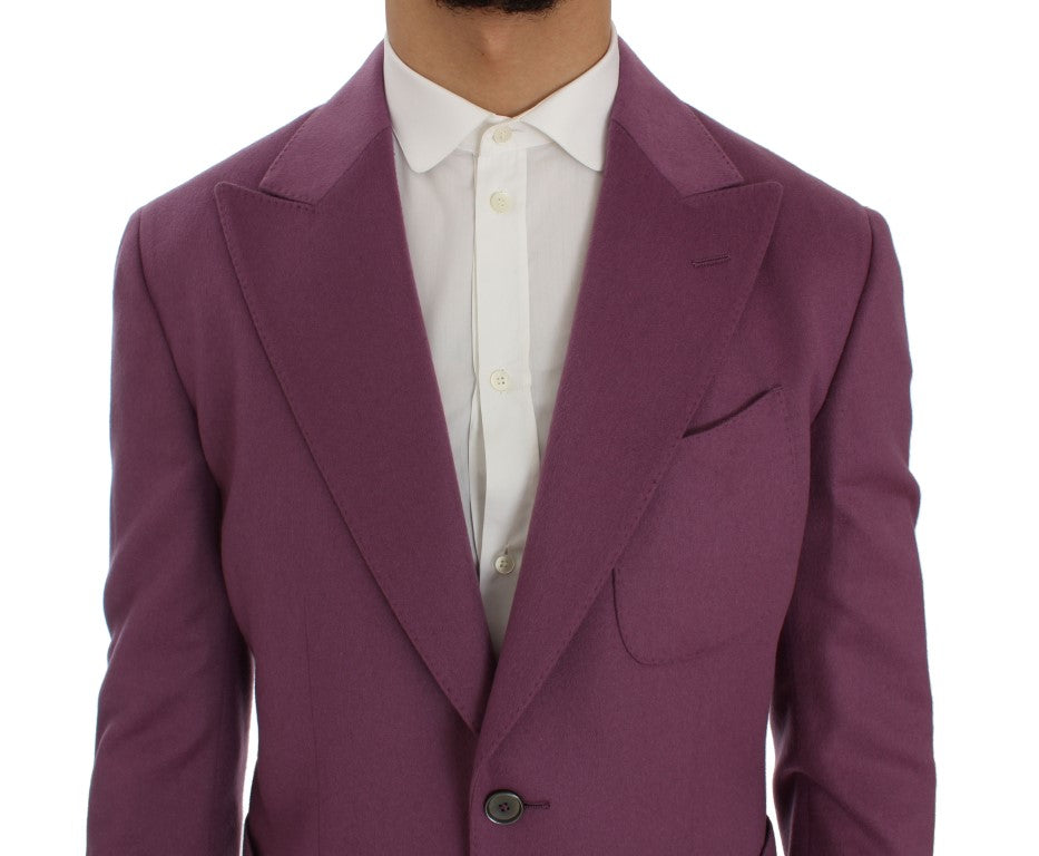 Blazer élégant en mélange de cachemire et soie violet Dolce & Gabbana