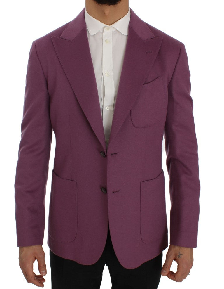 Blazer élégant en mélange de cachemire et soie violet Dolce & Gabbana