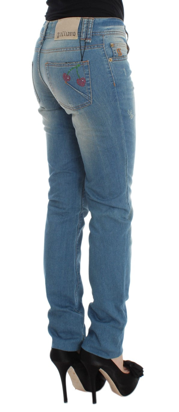 Jeans slim fit in misto cotone lavaggio blu