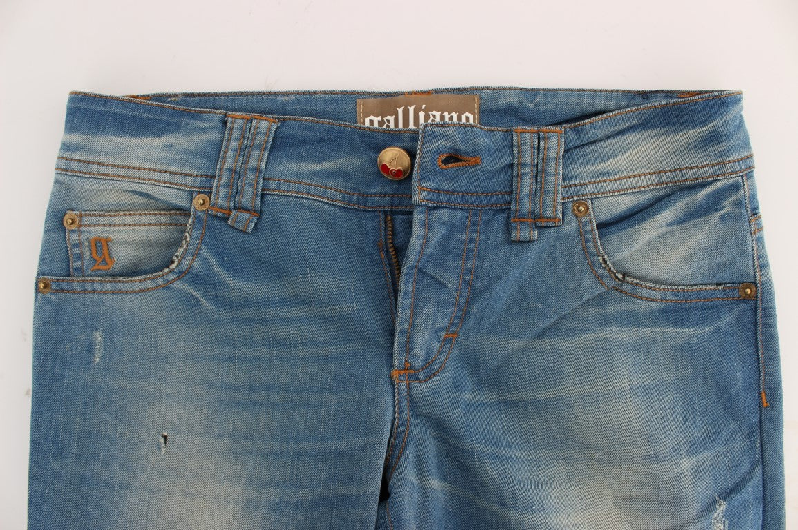 Jeans slim fit in misto cotone lavaggio blu