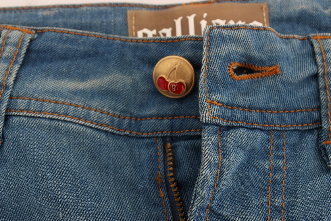 Jeans slim fit in misto cotone lavaggio blu