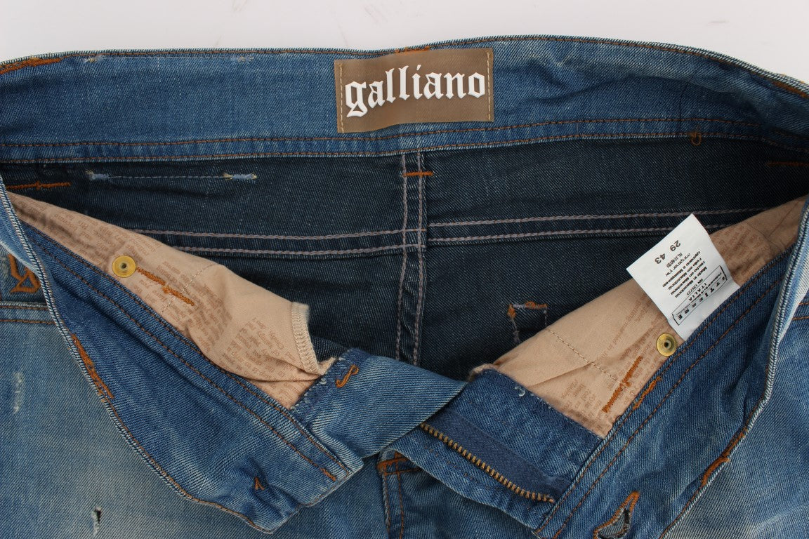 Jeans slim fit in misto cotone lavaggio blu