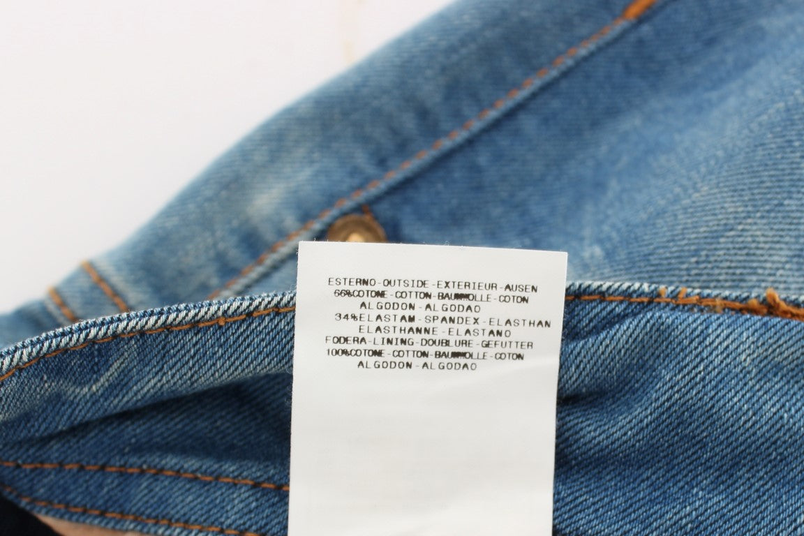 Jeans slim fit in misto cotone lavaggio blu