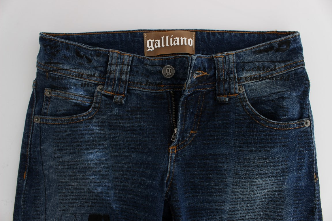 Vaqueros bootcut de corte slim en mezcla de algodón con lavado azul