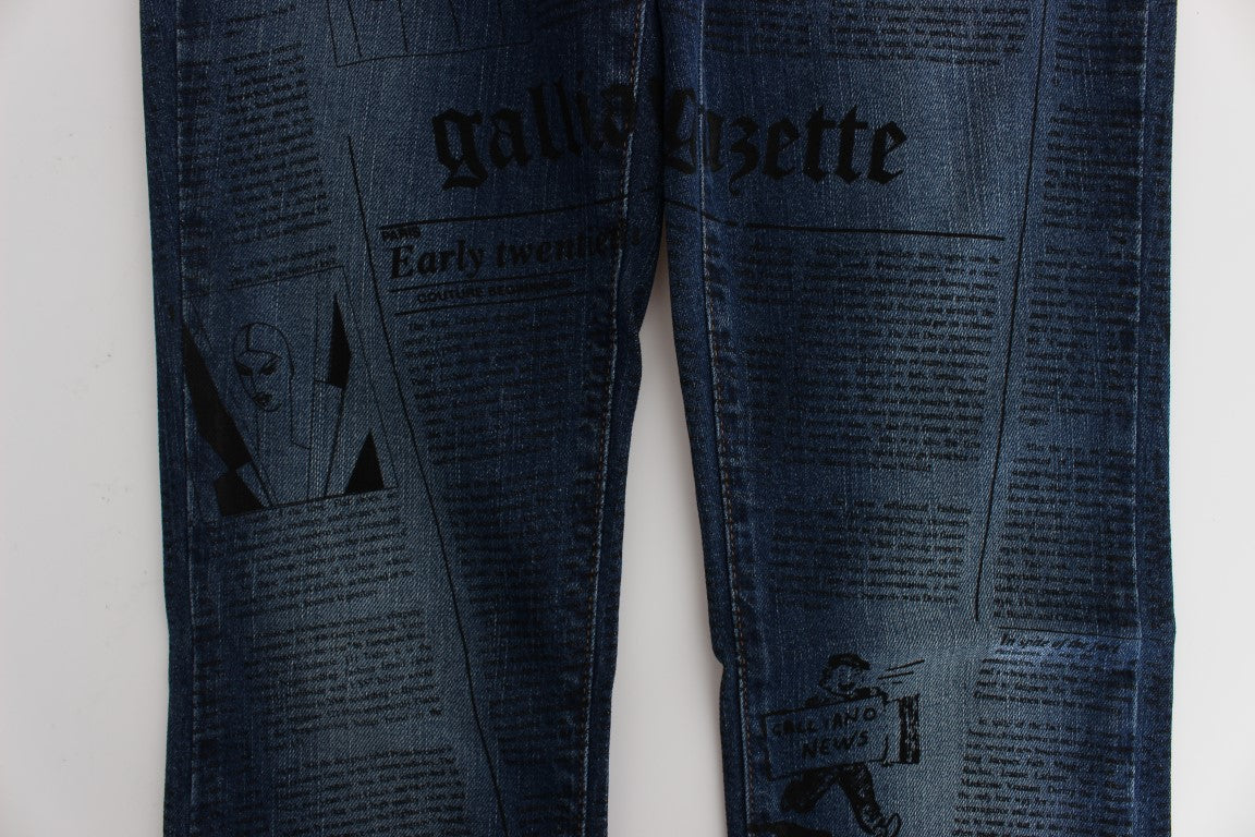 Vaqueros bootcut de corte slim en mezcla de algodón con lavado azul