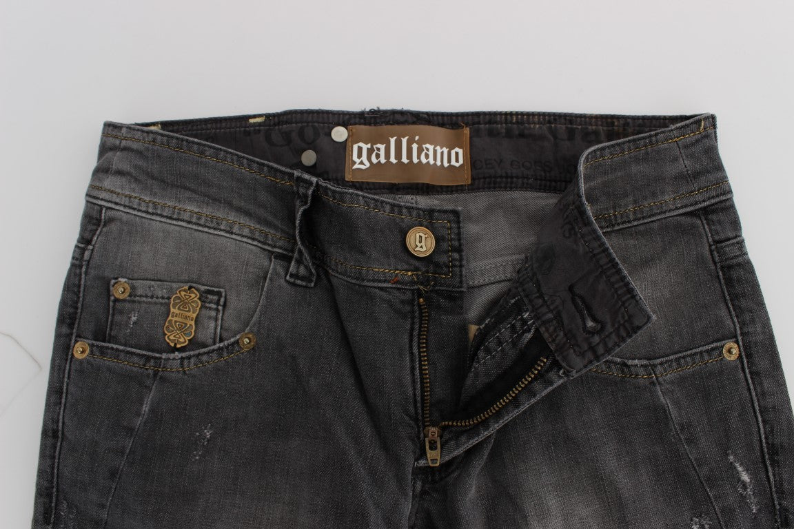 Jeans elasticizzati slim fit in misto cotone lavaggio grigio