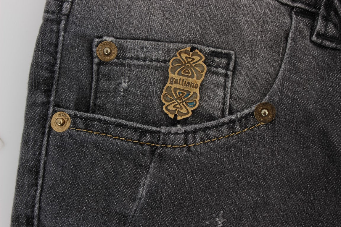 Jeans elasticizzati slim fit in misto cotone lavaggio grigio