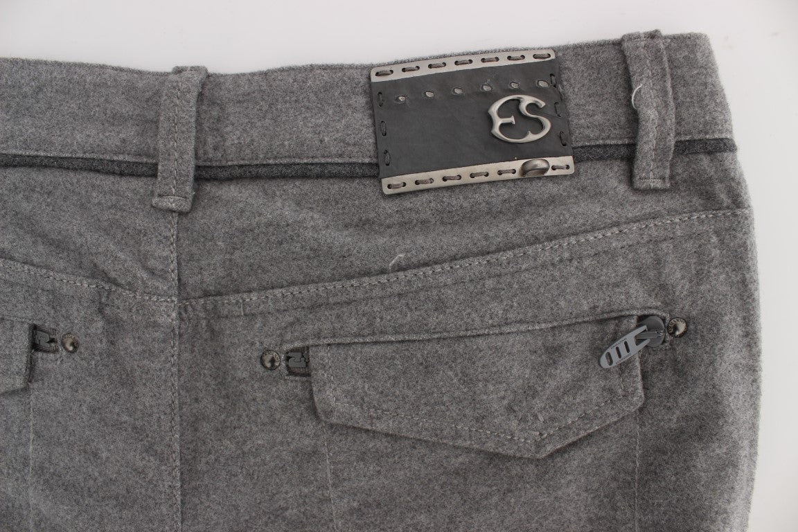 Pantaloni casual dal taglio dritto in cotone grigio