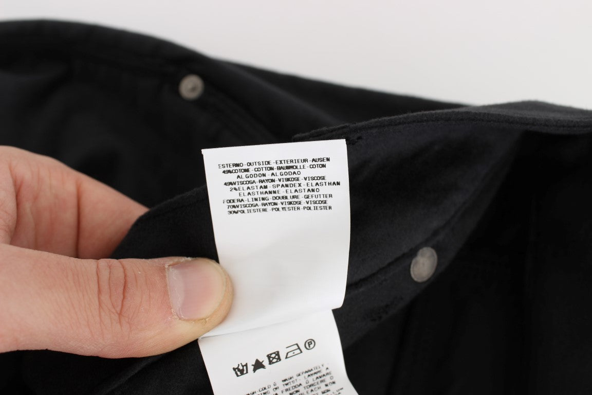 Pantalons Regular Fit Chic Noir Ermanno Scervino