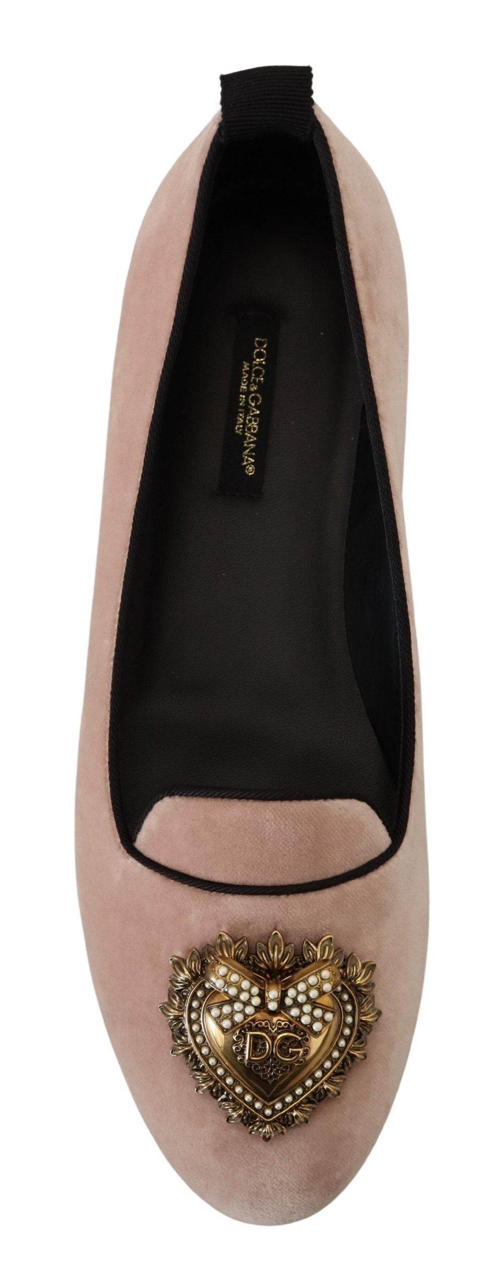 Dolce & Gabbana – Elegante Loafer „Devotion“ aus rosa Samt