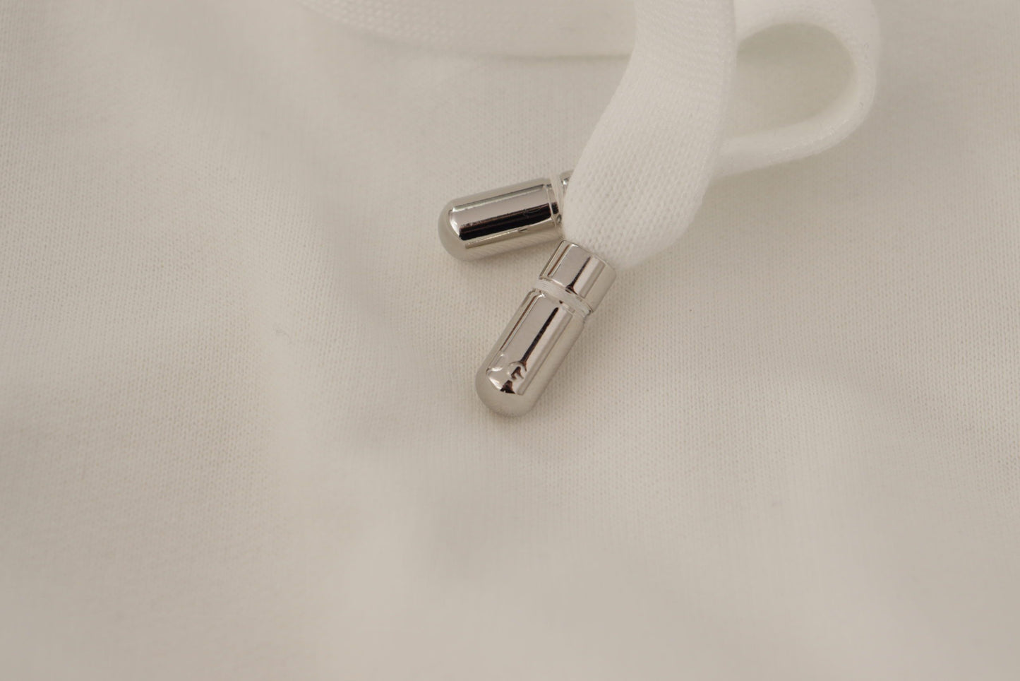 Maglione ricamato pullover con cappuccio bianco